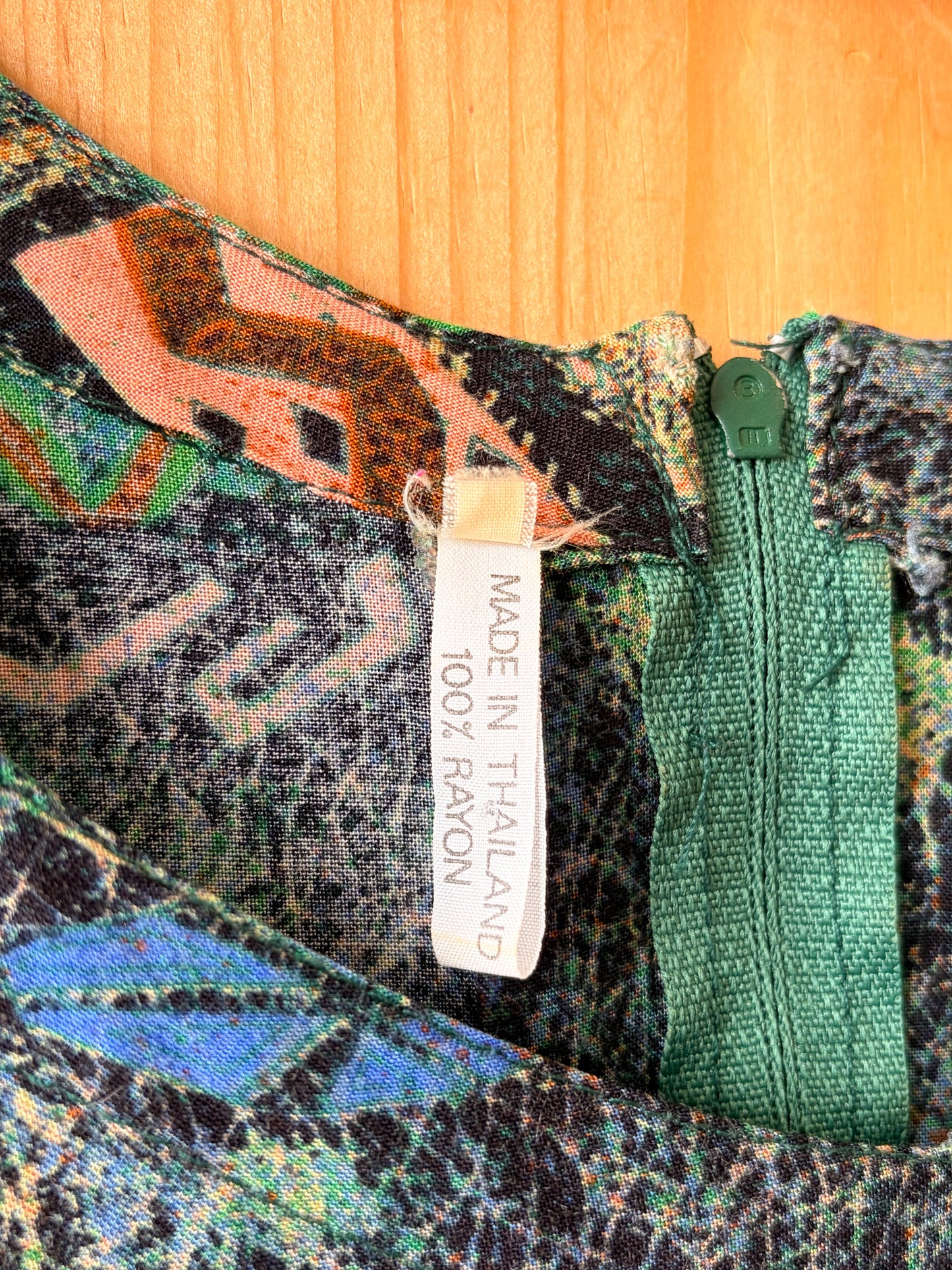 Patterned Turquoise Dress : M