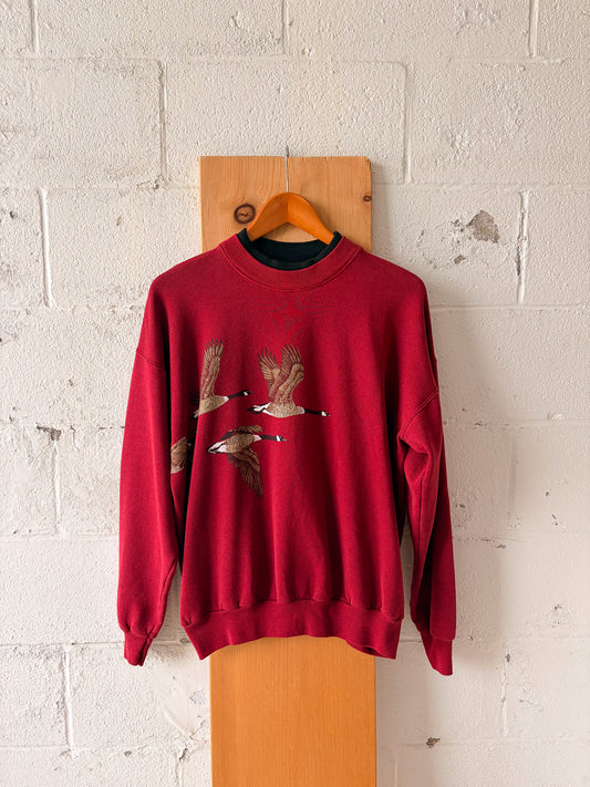 Vtg Layered Geese Crewneck : L/XL