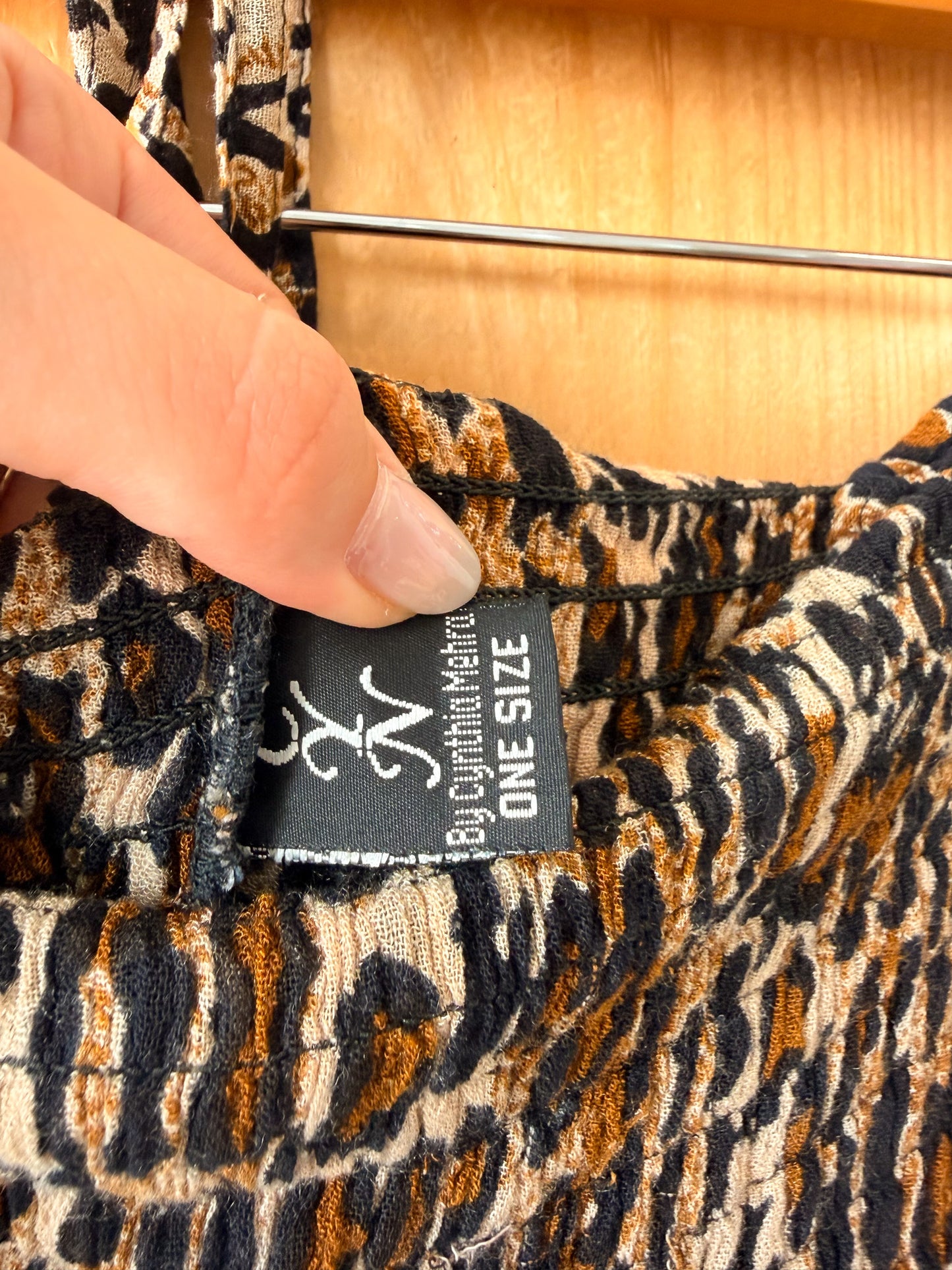Asymmetrical Leopard Print Top : OS