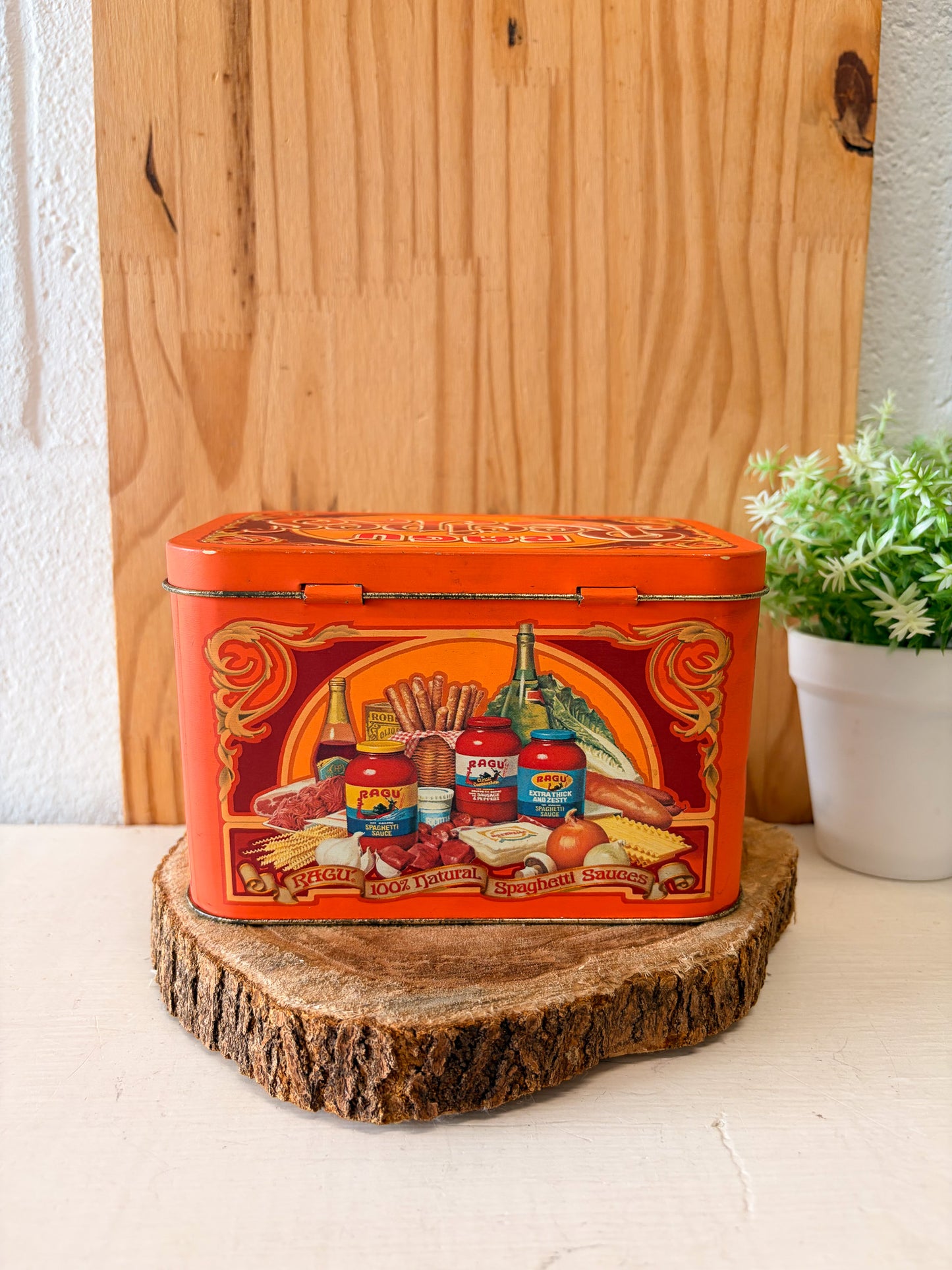 Vtg Ragu Recipes Tin