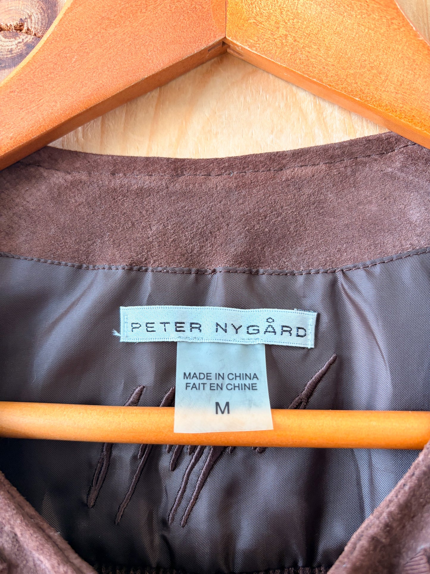 Brown Suede Zip Up Jacket : M