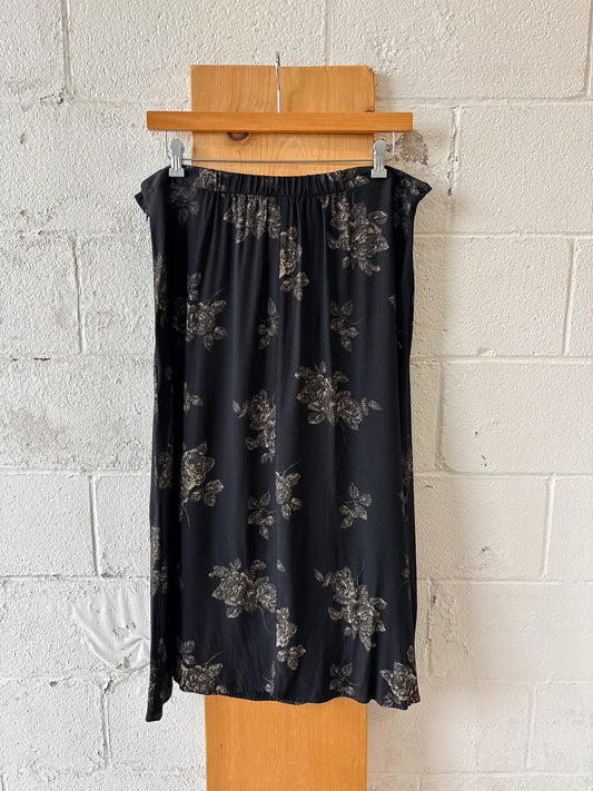 Vtg Long Floral Skirt : 21/22