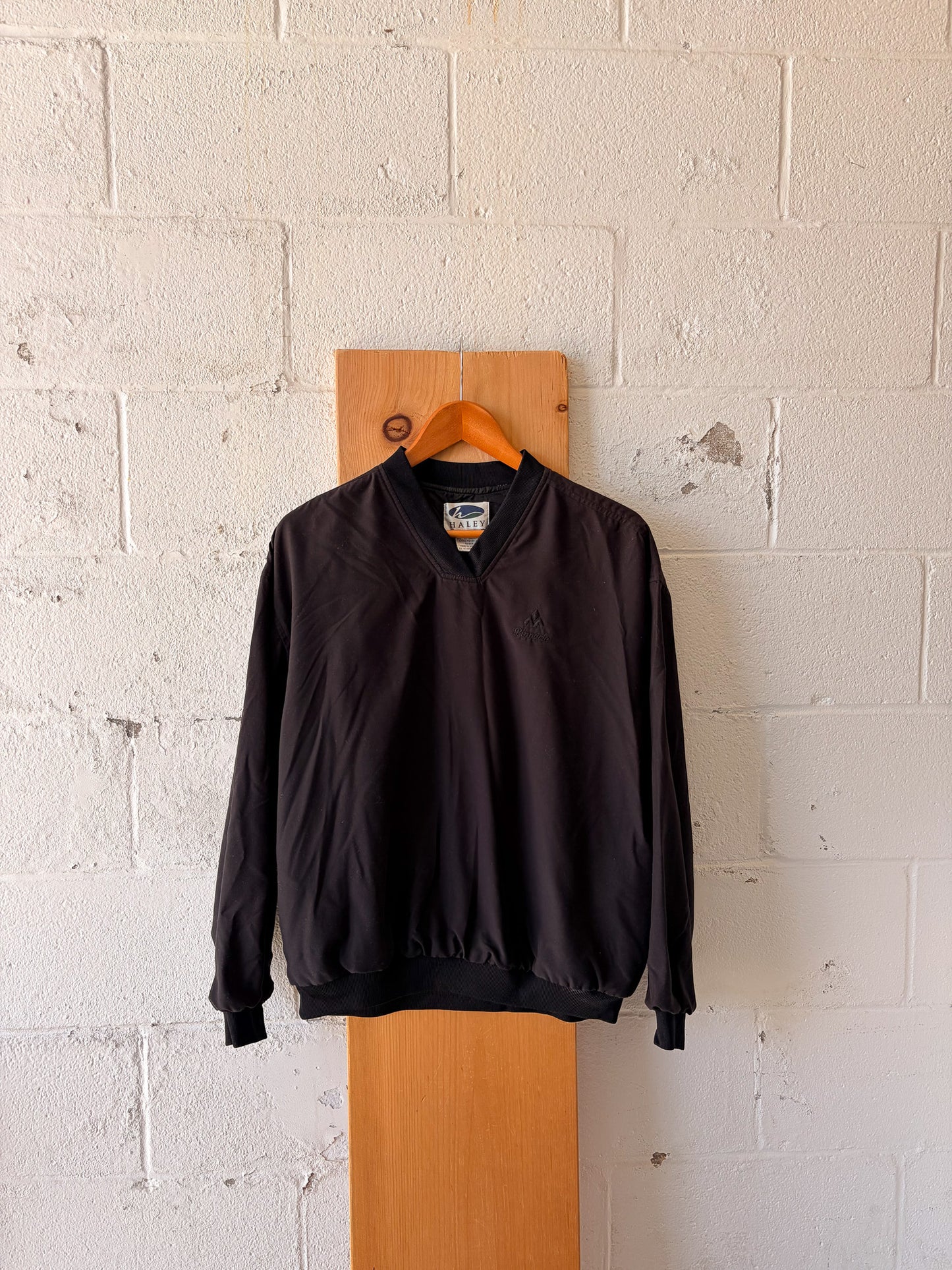 Vtg Black Windbreaker : M