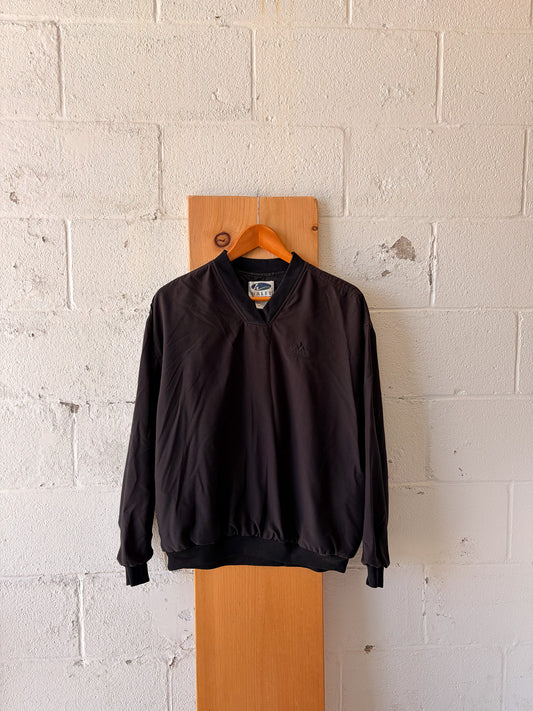Vtg Black Windbreaker : M
