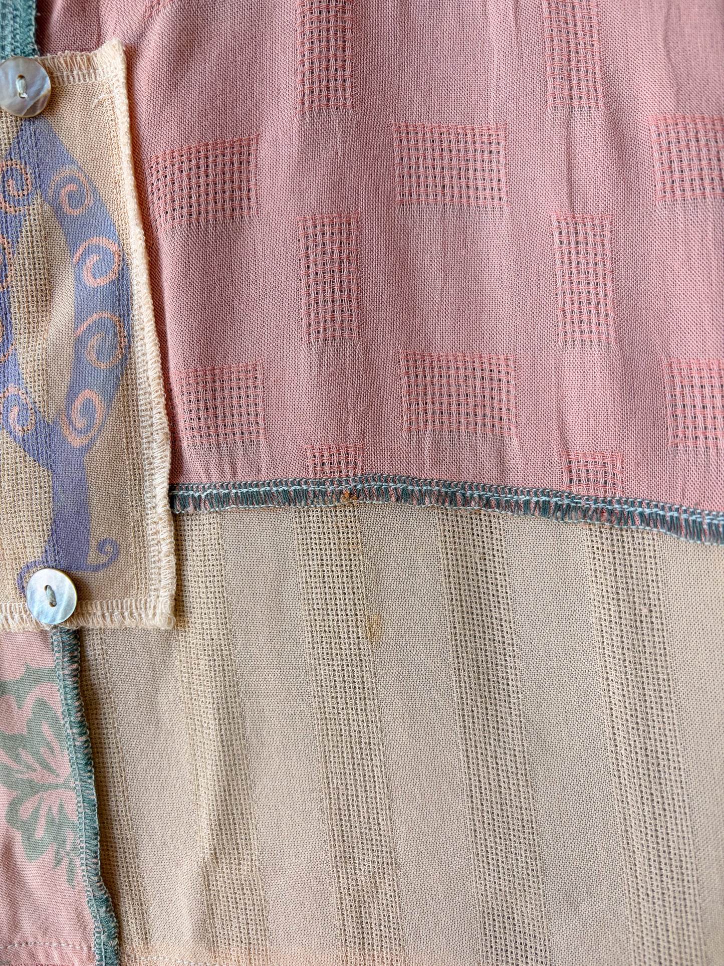 Vtg Pastel Maxi Dress : XL