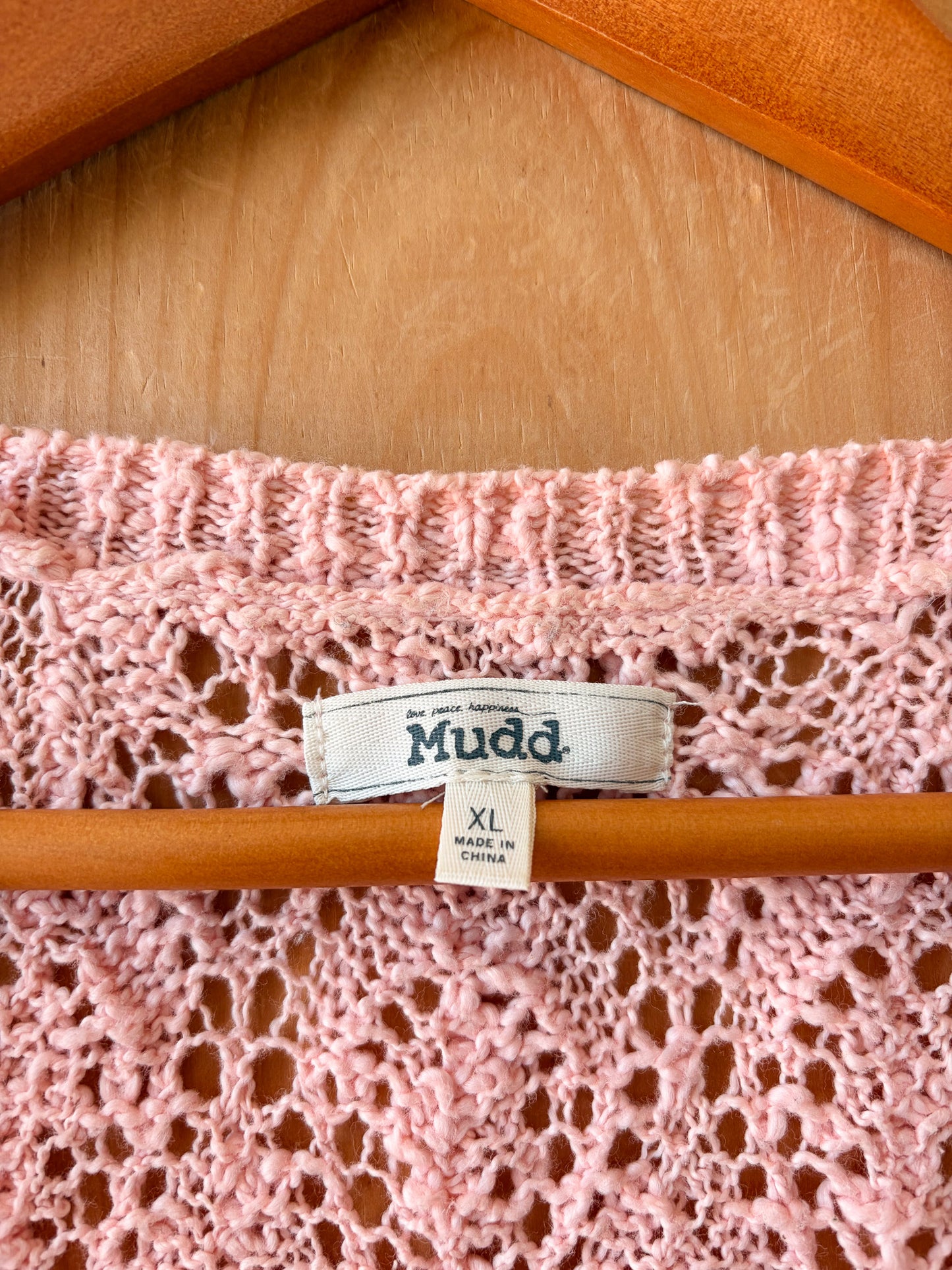 Long Baby Pink Cardigan : XL