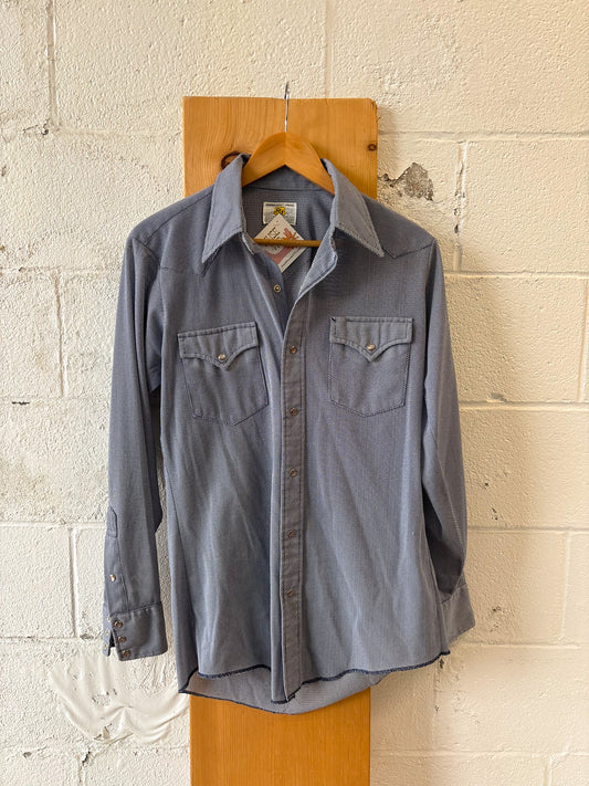 Blue Long Sleeve Snap Up : M/L