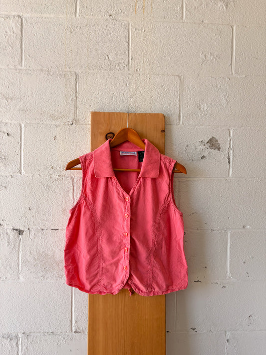 Vtg Pink Vest : M