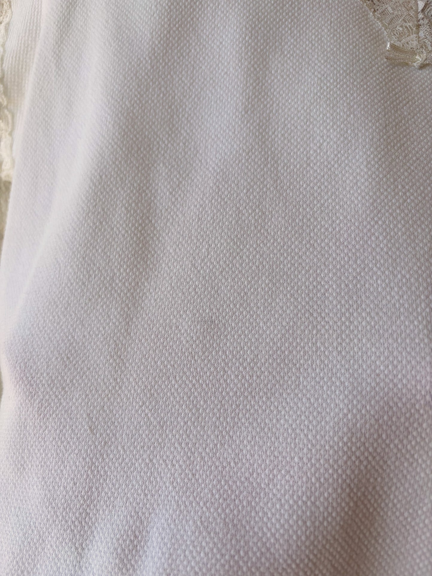 Lace Trimmed White Blouse : L/XL