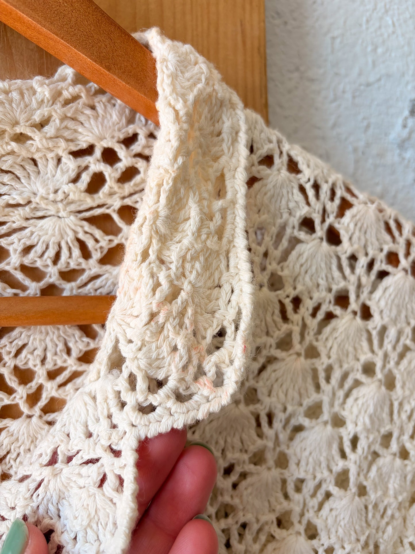 Ivory Crochet Top : XL (As Is)