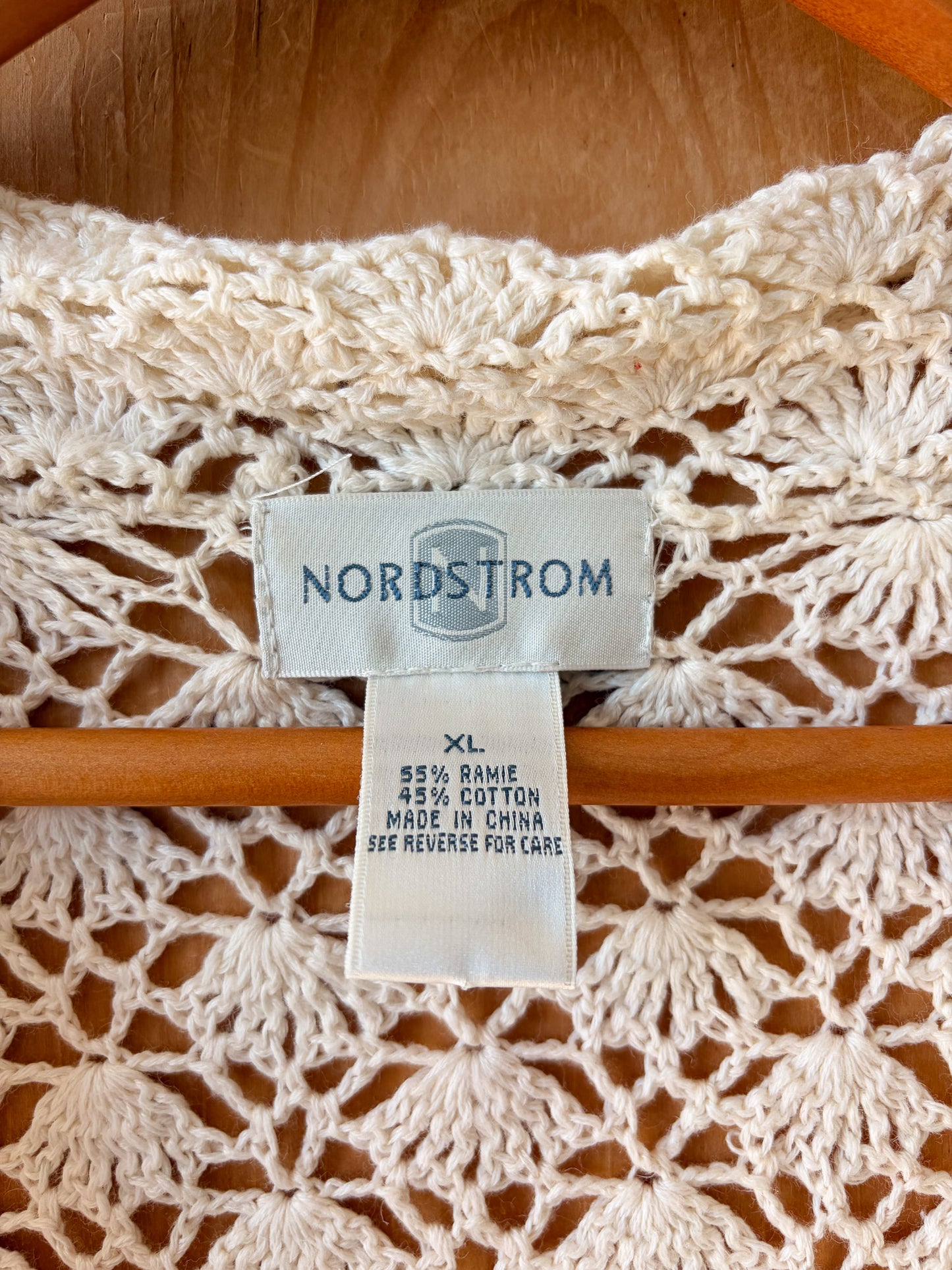 Ivory Crochet Top : XL (As Is)