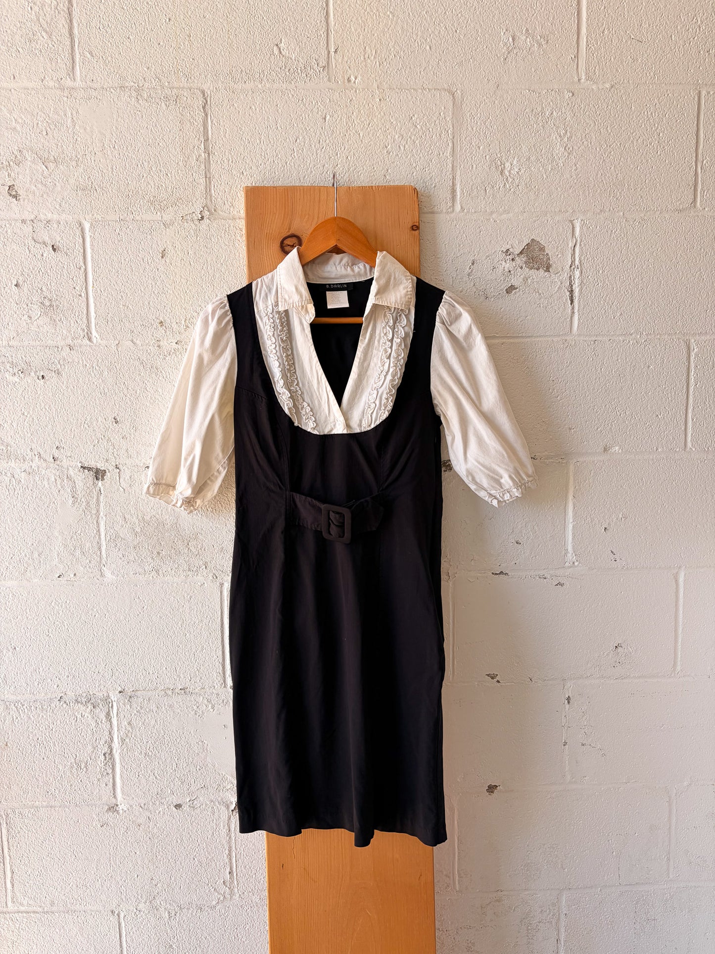 Vtg Black & White Dress : S/M