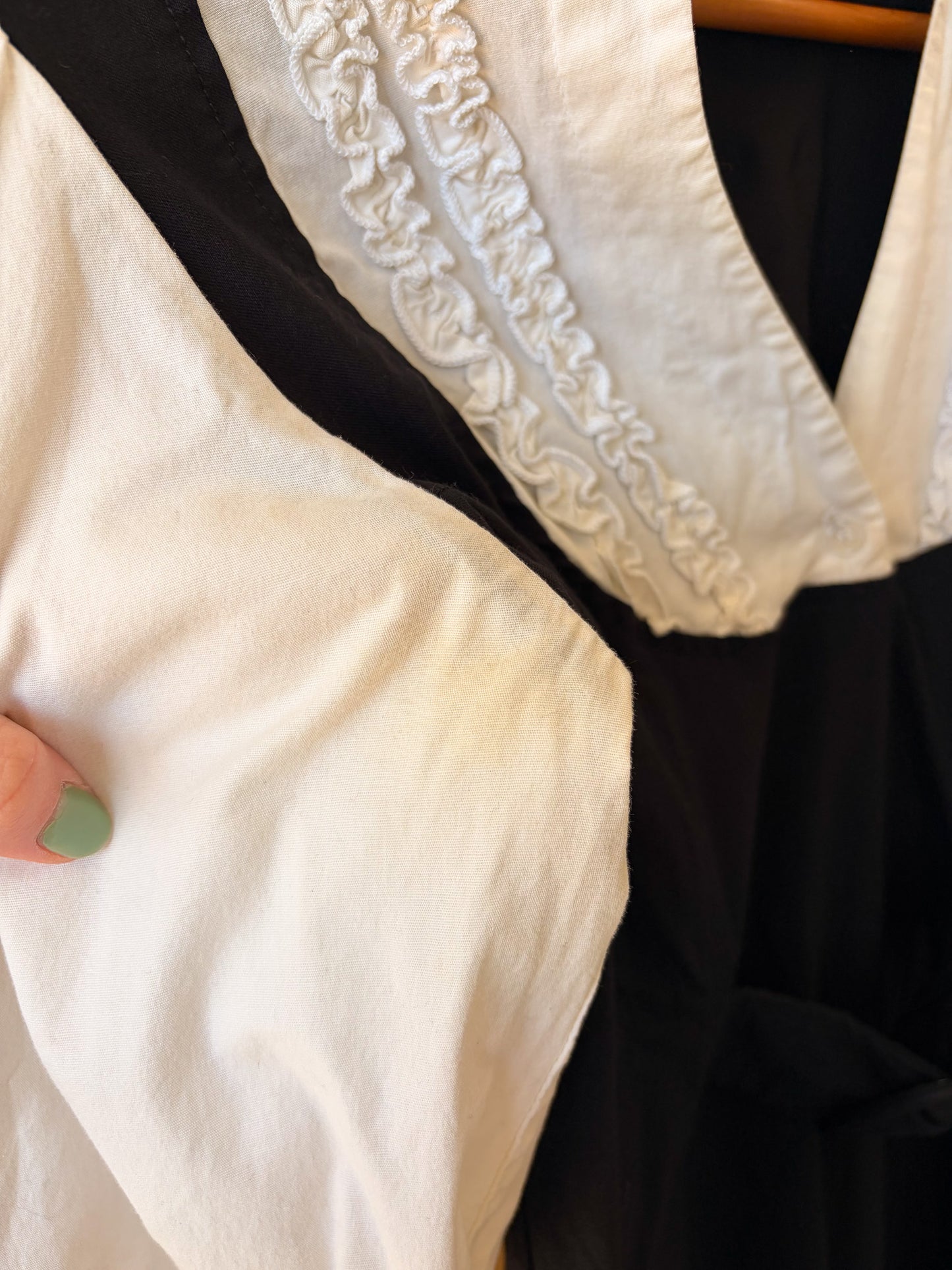 Vtg Black & White Dress : S/M