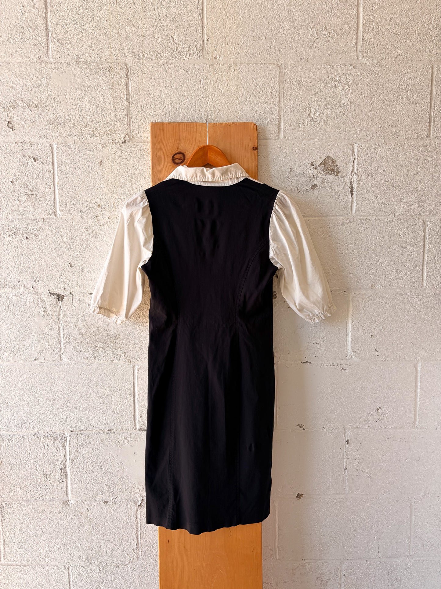 Vtg Black & White Dress : S/M