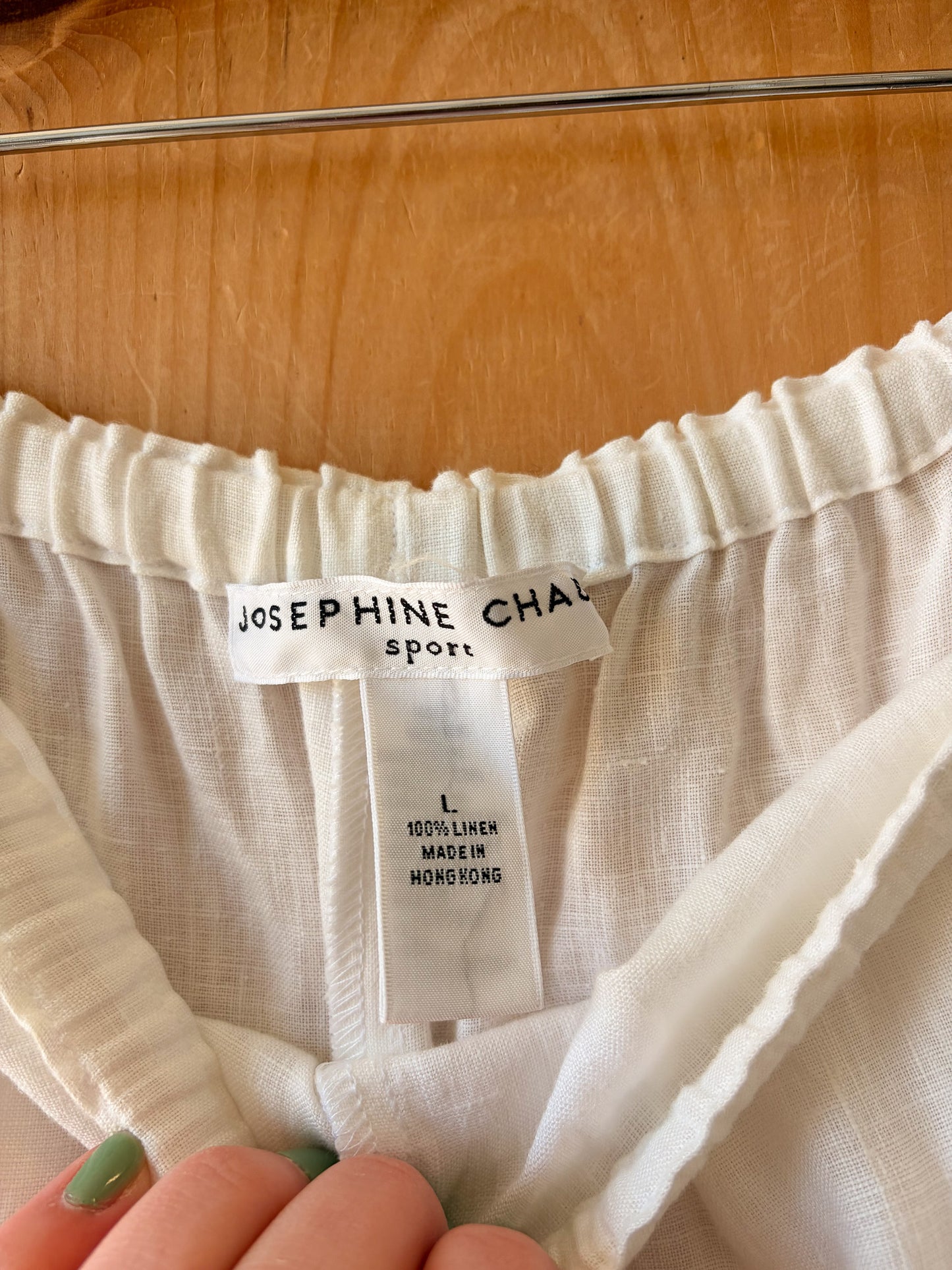 Deadstock White Linen Pants : L