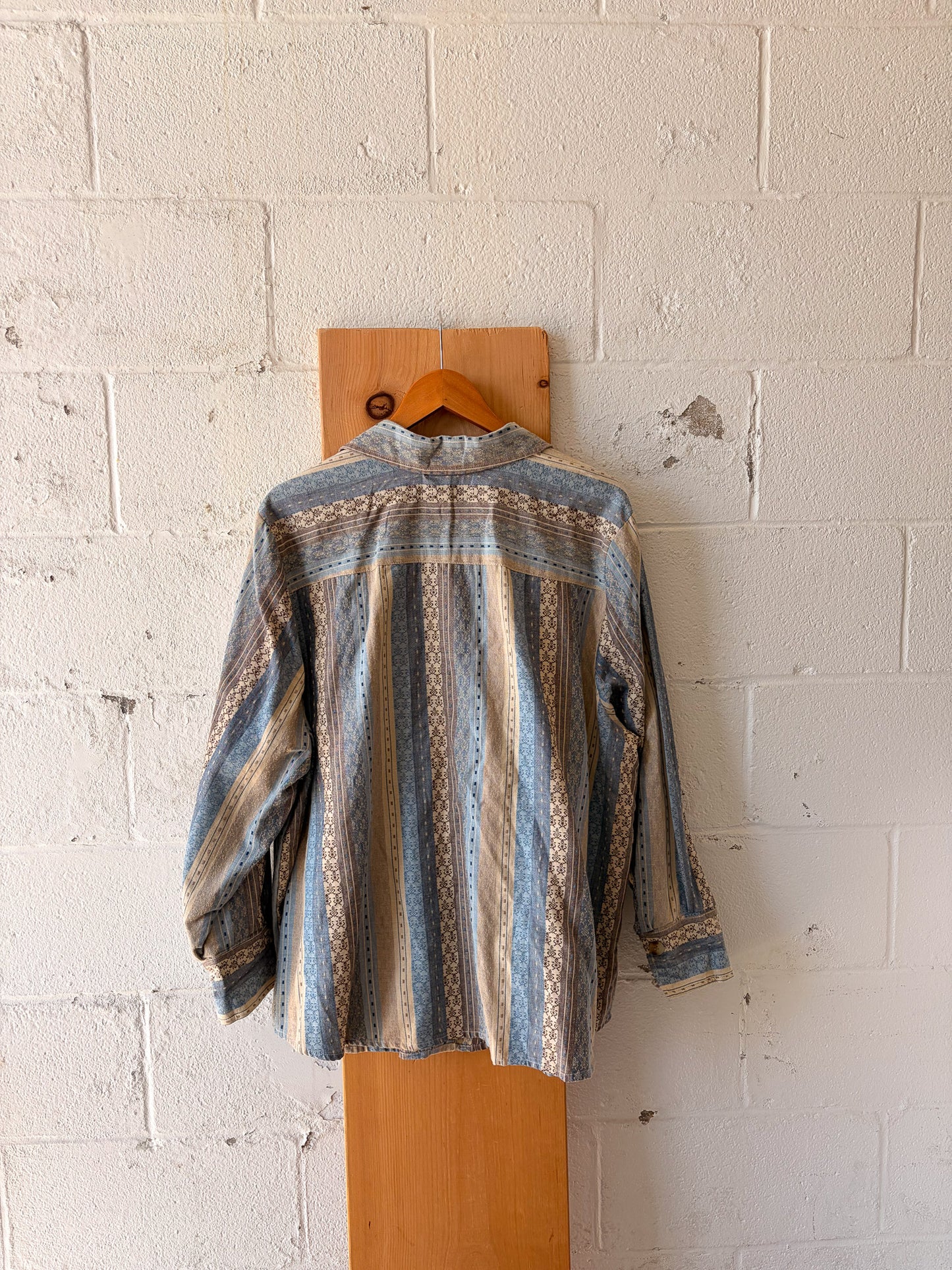 Striped Patterned Button Down : 2X