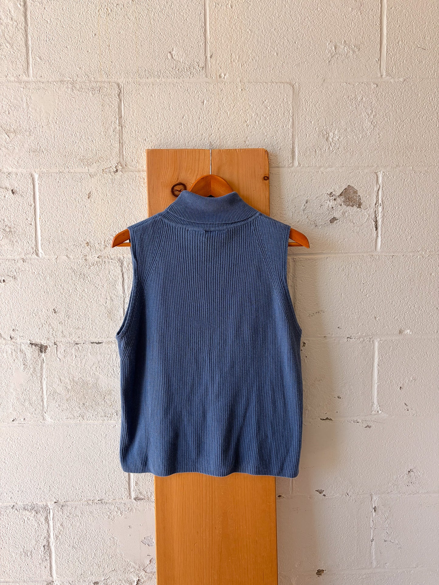 Vtg Blue Sleeveless Turtleneck : Jrs 16