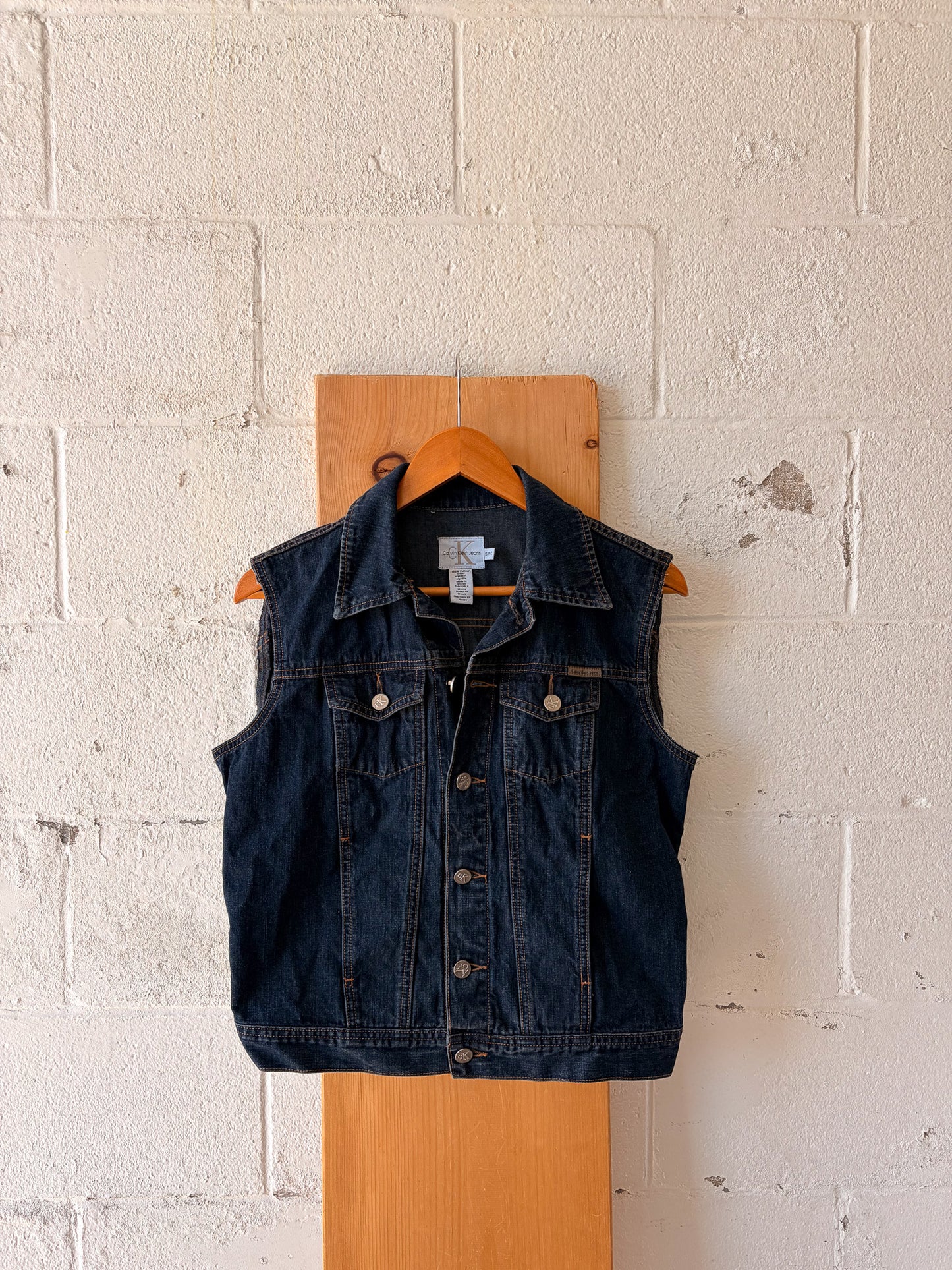 Dark Wash Calvin Klein Denim Vest : S