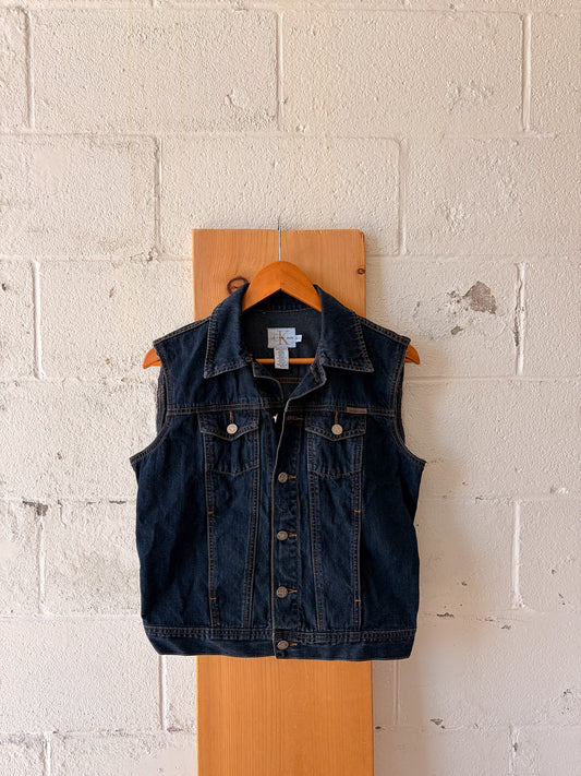 Dark Wash Calvin Klein Denim Vest : S