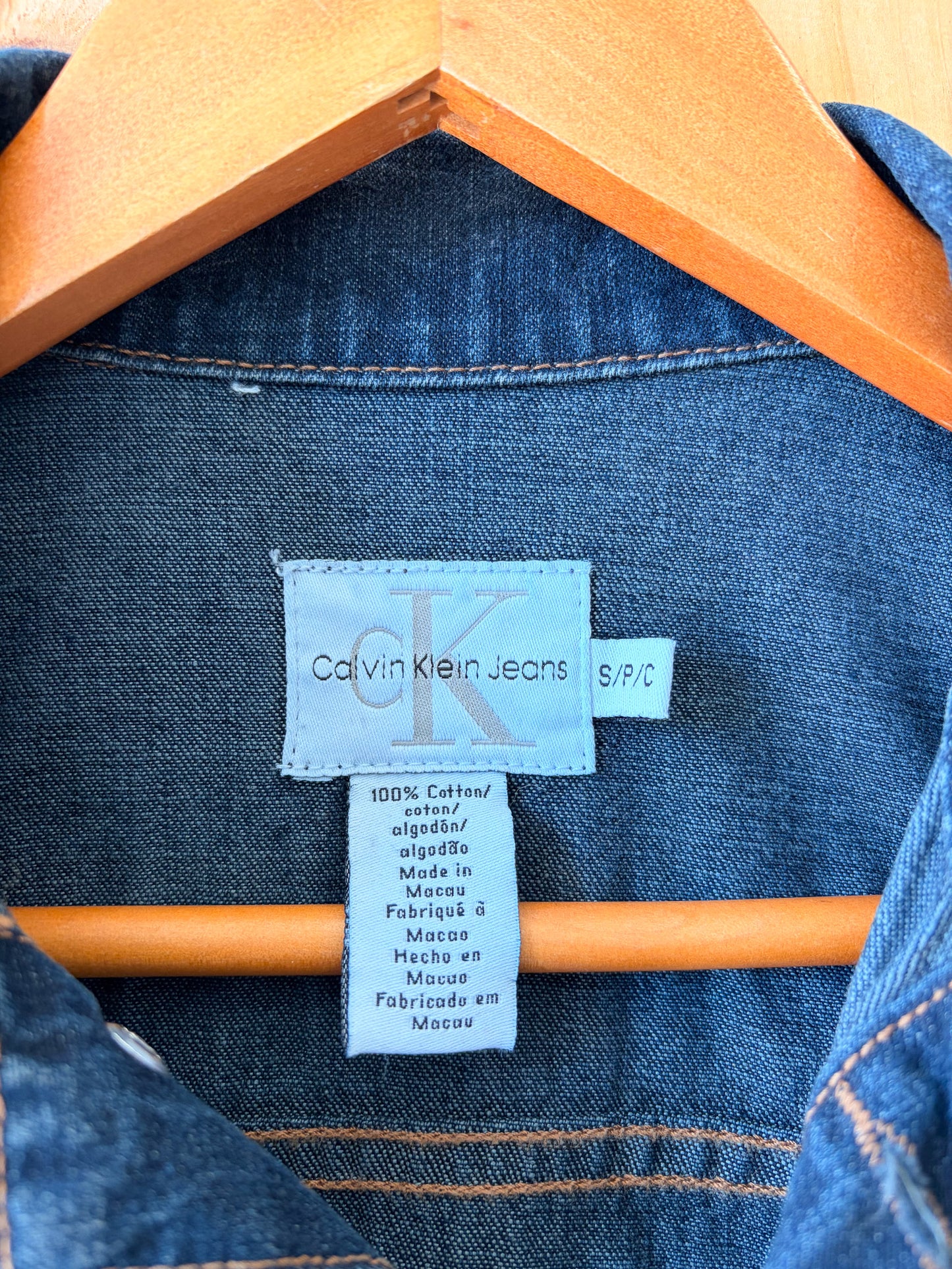 Dark Wash Calvin Klein Denim Vest : S