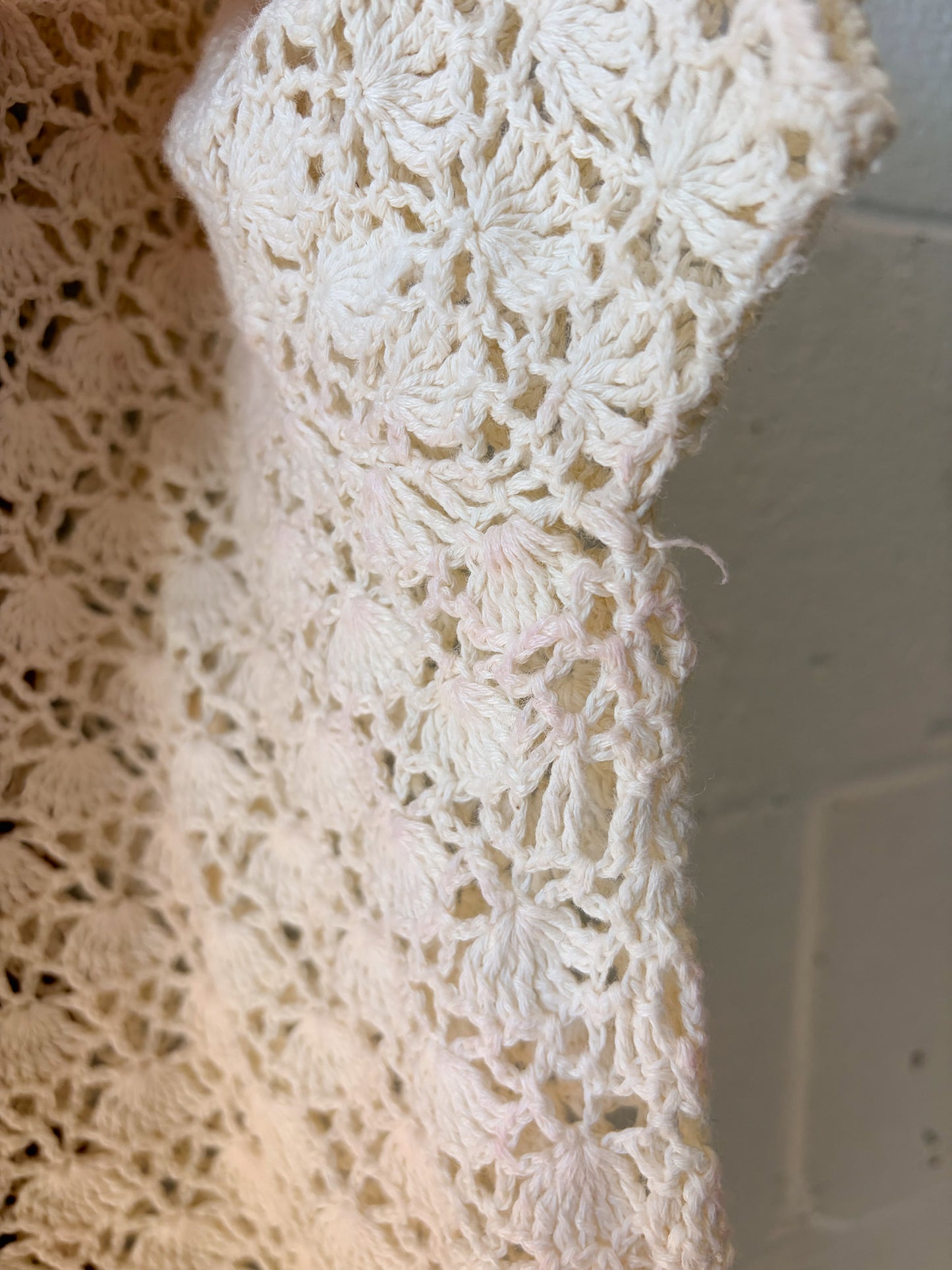 Ivory Crochet Top : XL (As Is)