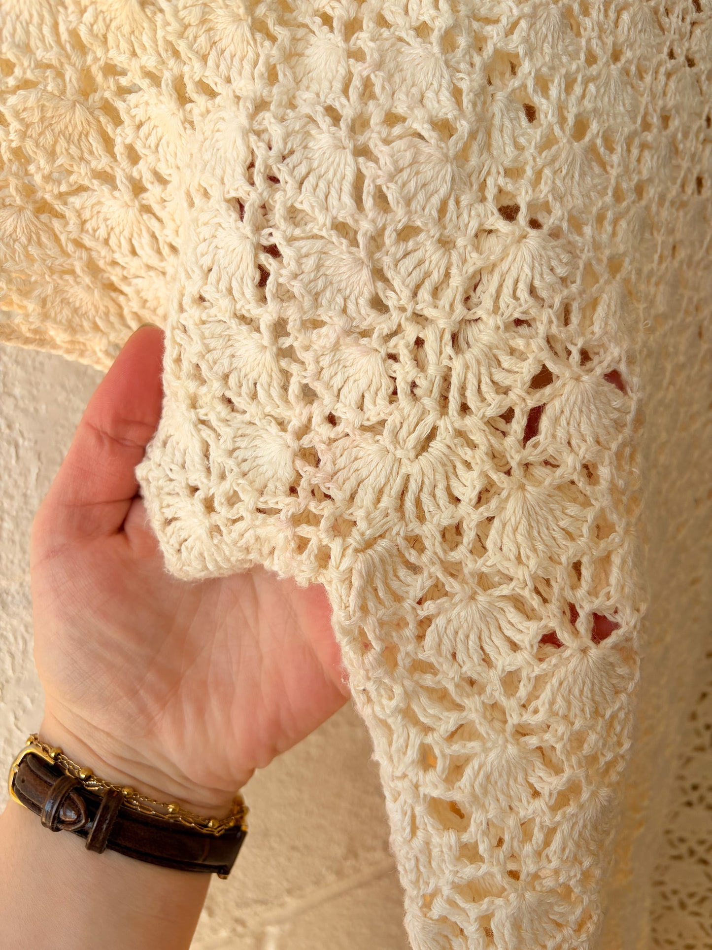 Ivory Crochet Top : XL (As Is)