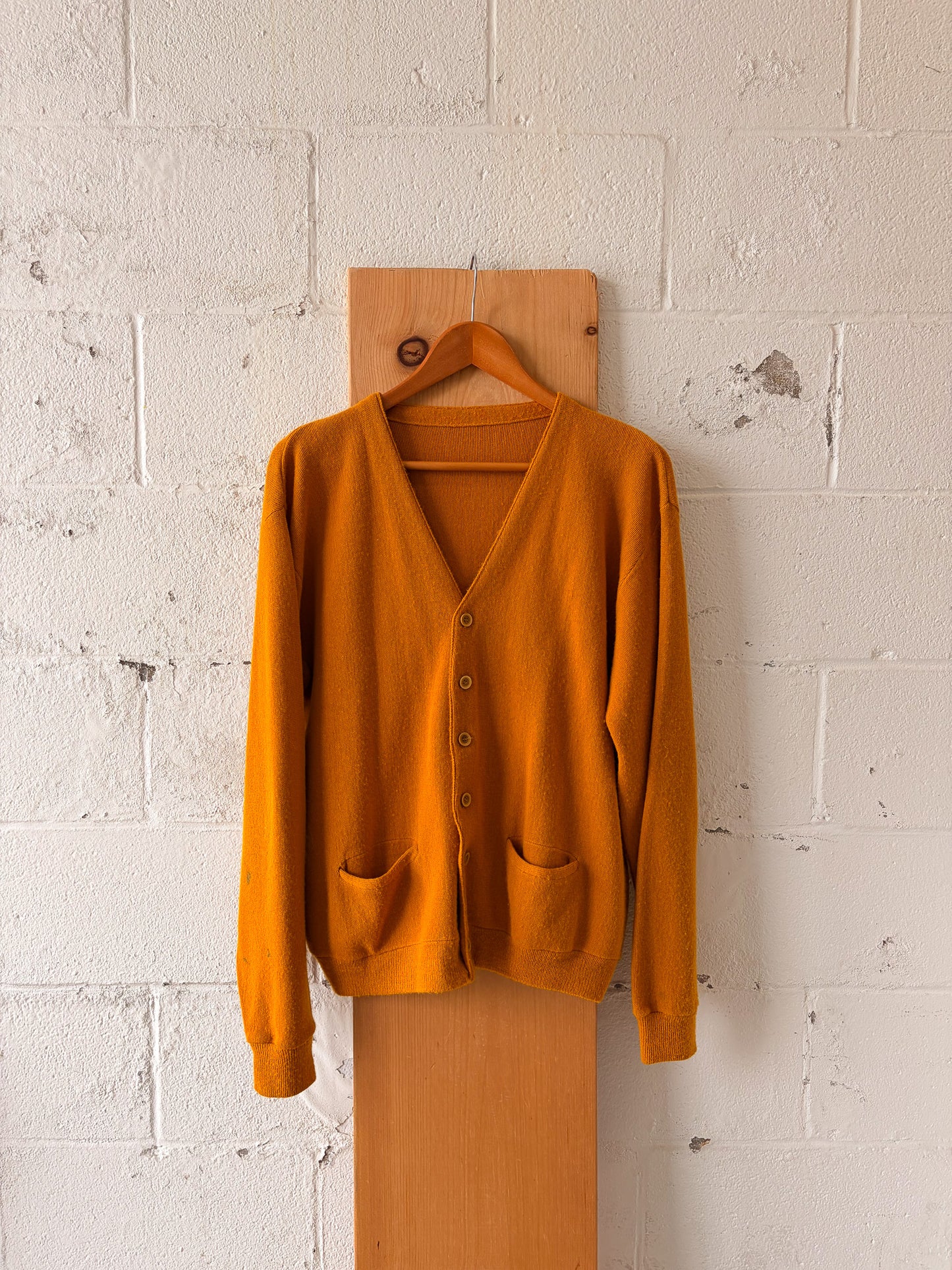 Vtg Mustard Cardigan : L/XL (As Is)