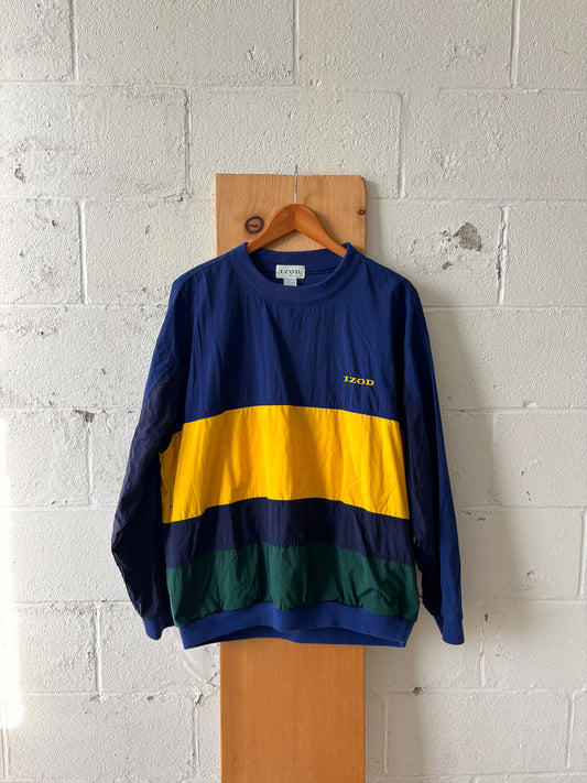 Vtg Izod Colorblock Pullover : L