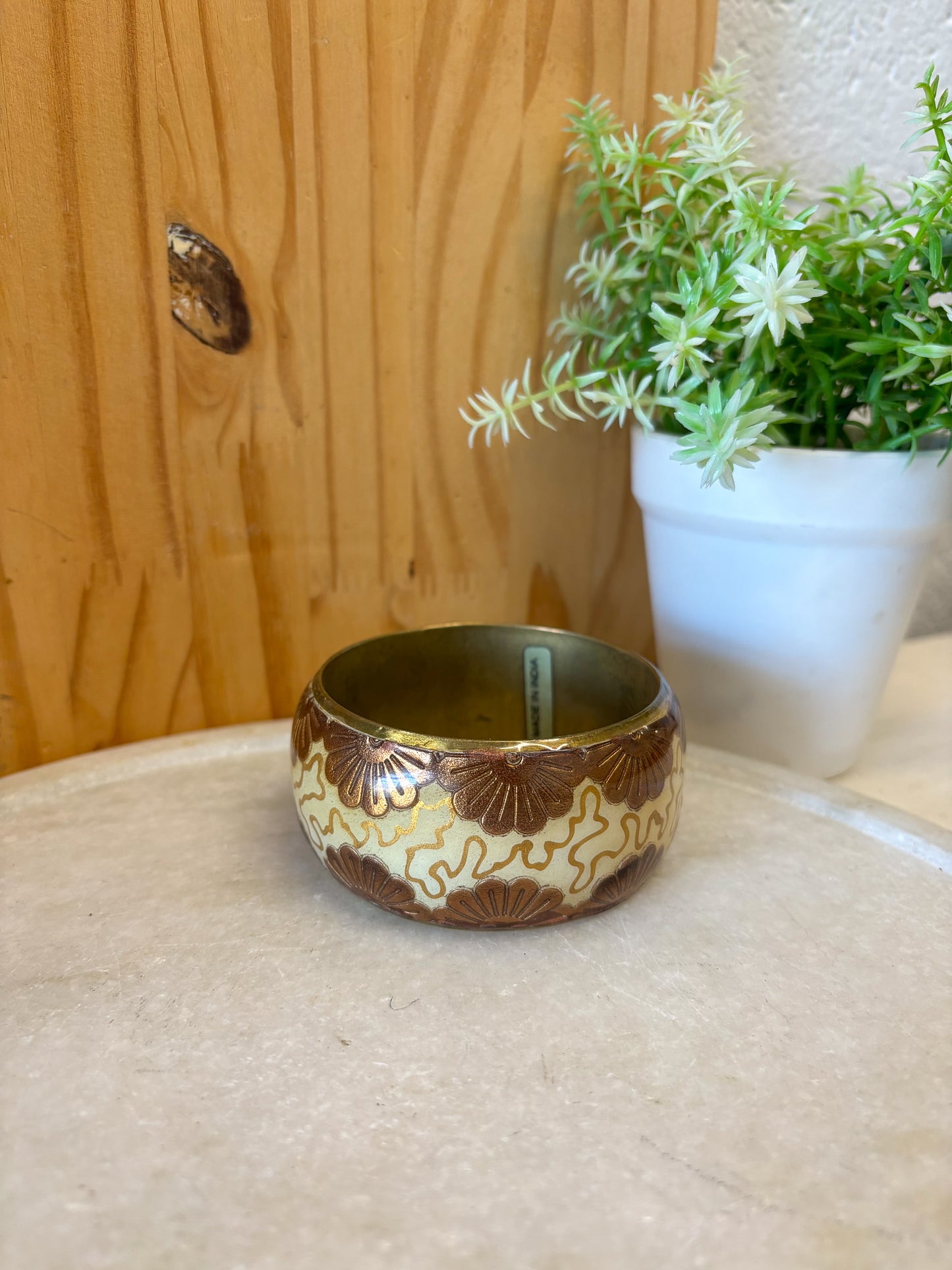 Brass Floral Bangle