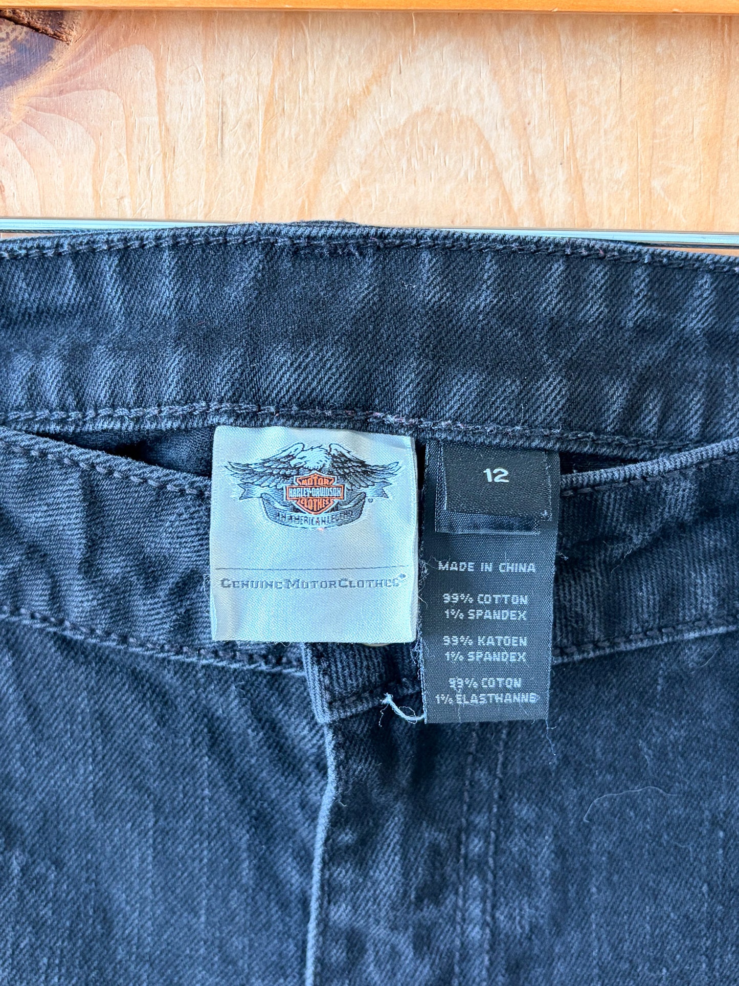 Black Harley Rhinestone Jeans : 12