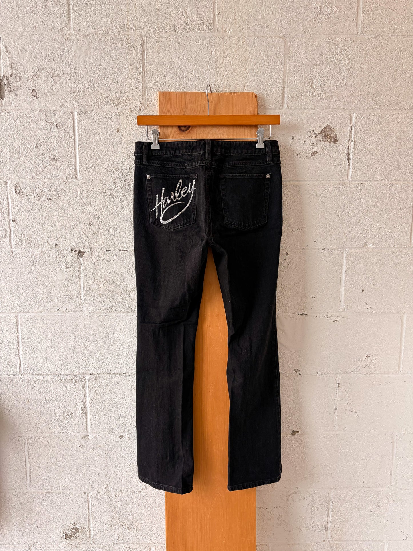Black Harley Rhinestone Jeans : 12