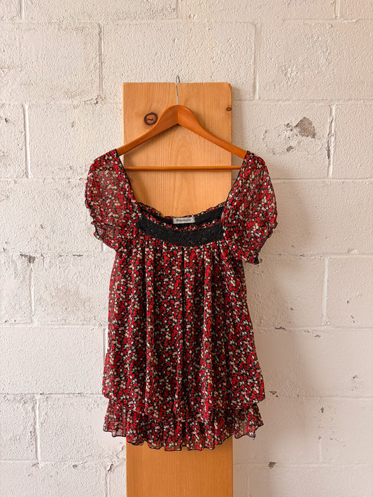 Cinched Floral Top : S/M
