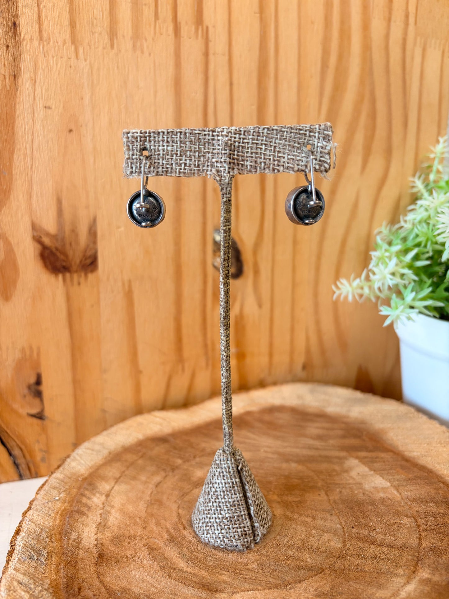 925 Sterling Pearl Inlay Earrings