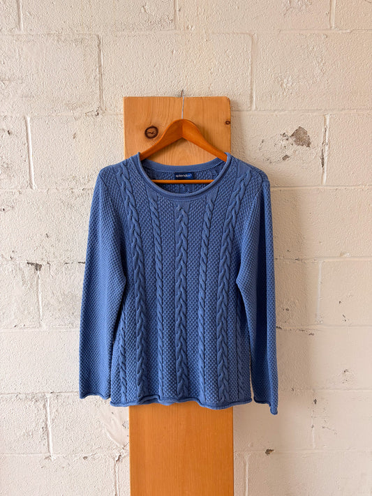 Blue Knit Sweater : M