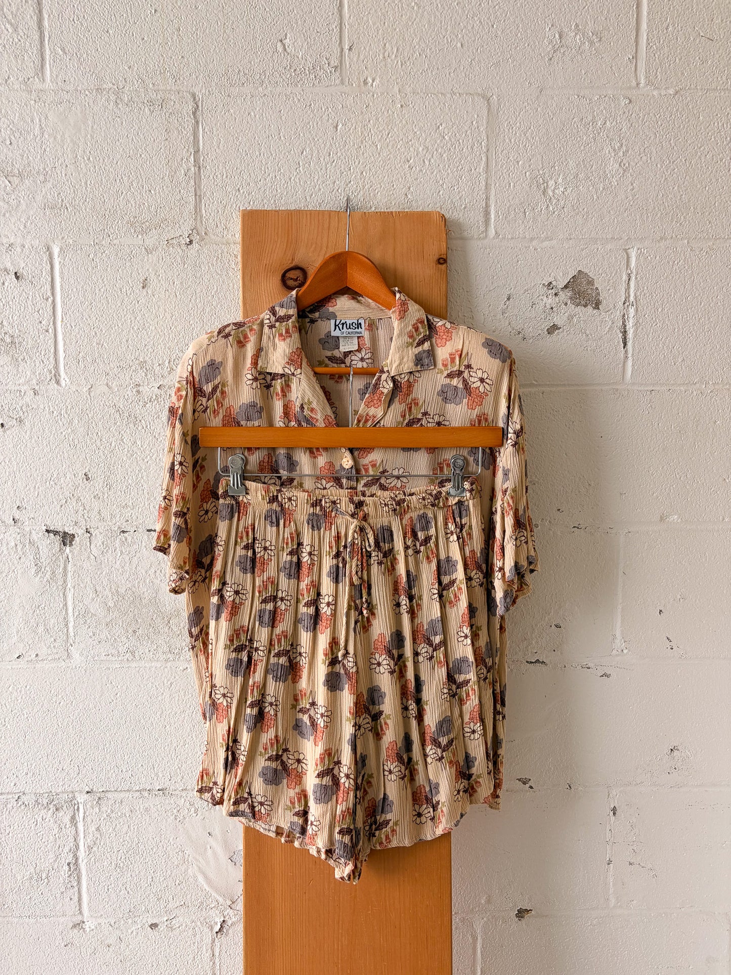 Vtg Floral Set : L