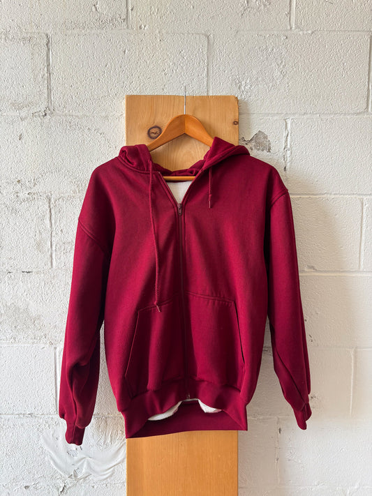 Vtg Red Zip Up Thermal Jacket : M/L