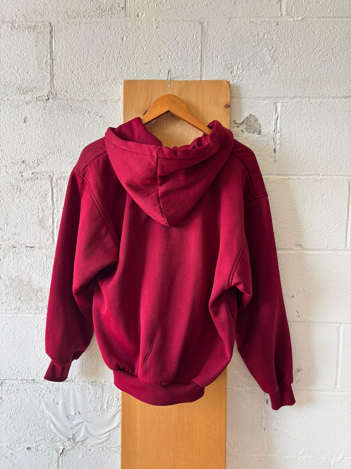 Vtg Red Zip Up Thermal Jacket : M/L