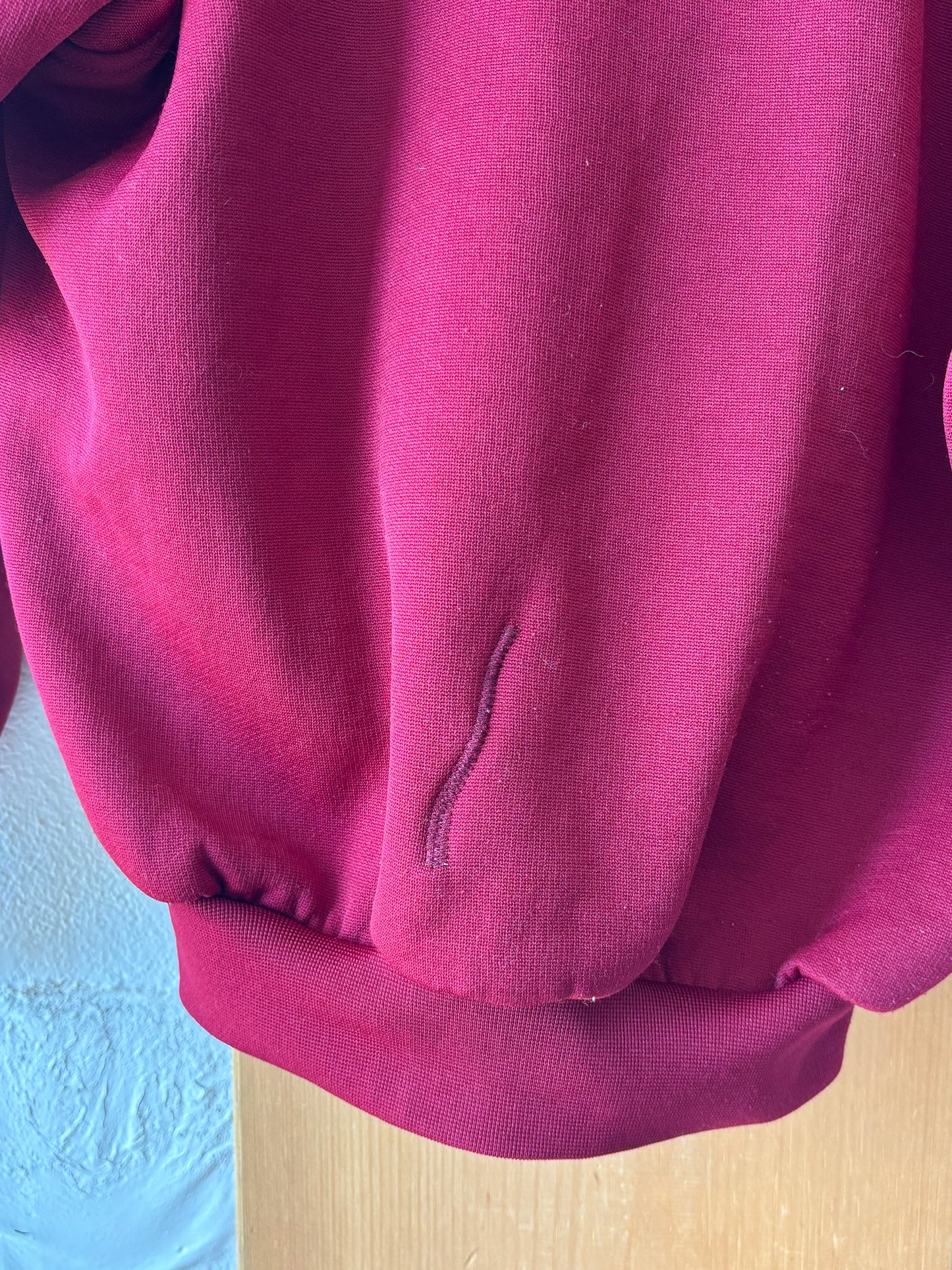 Vtg Red Zip Up Thermal Jacket : M/L