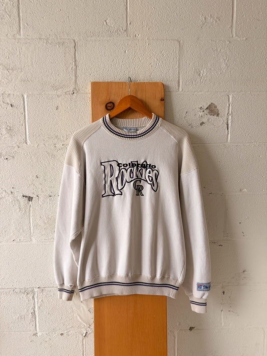 Vtg Distressed Rockies Crewneck : L (As Is)