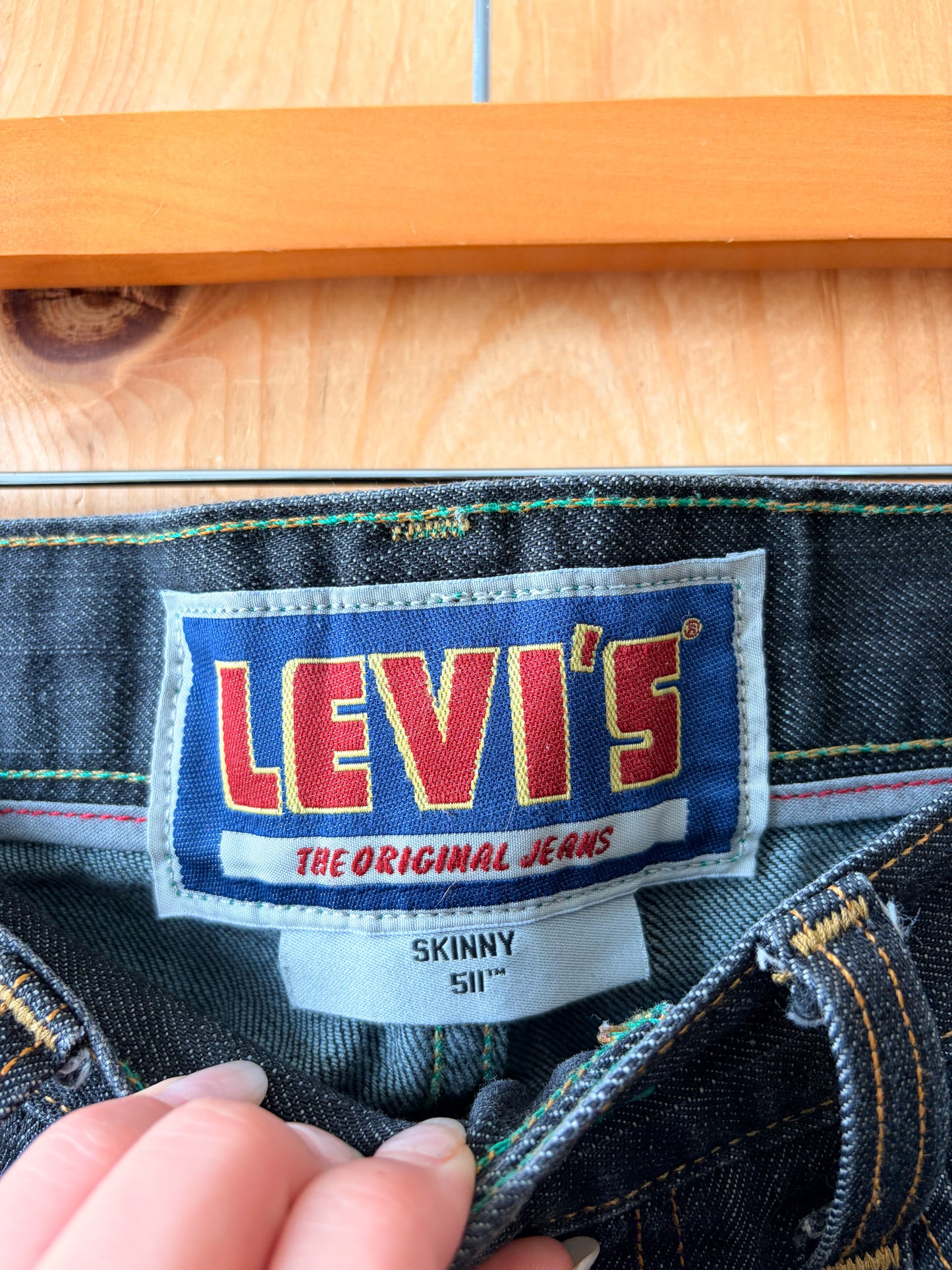 '08 Black Levi's 511 Jeans : 34"W