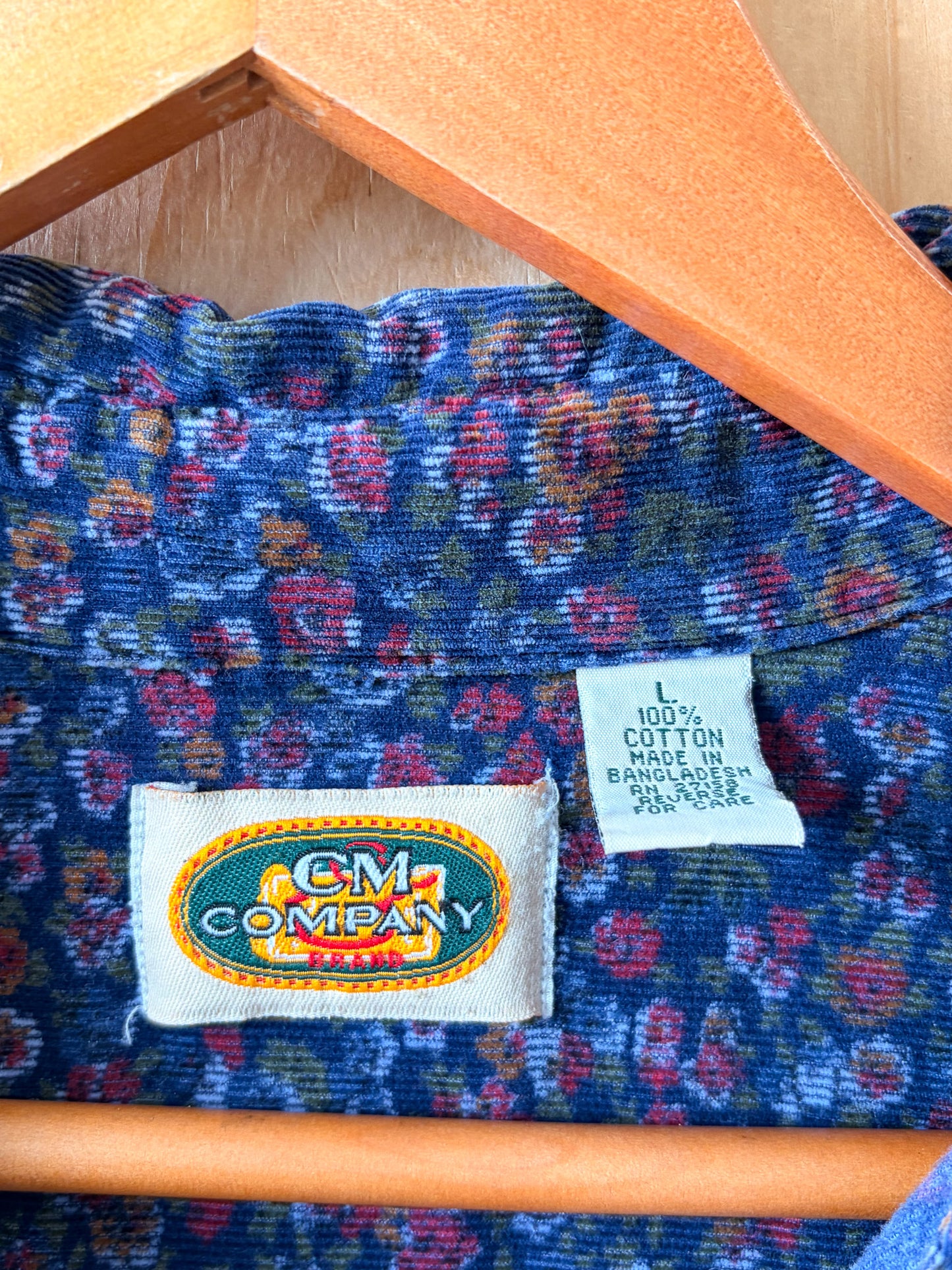 Floral Corduroy Button Up : L