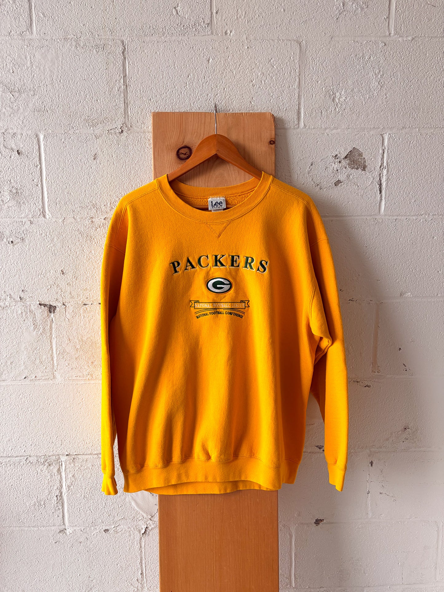 Vtg Lee Yellow Packers Crewneck : L