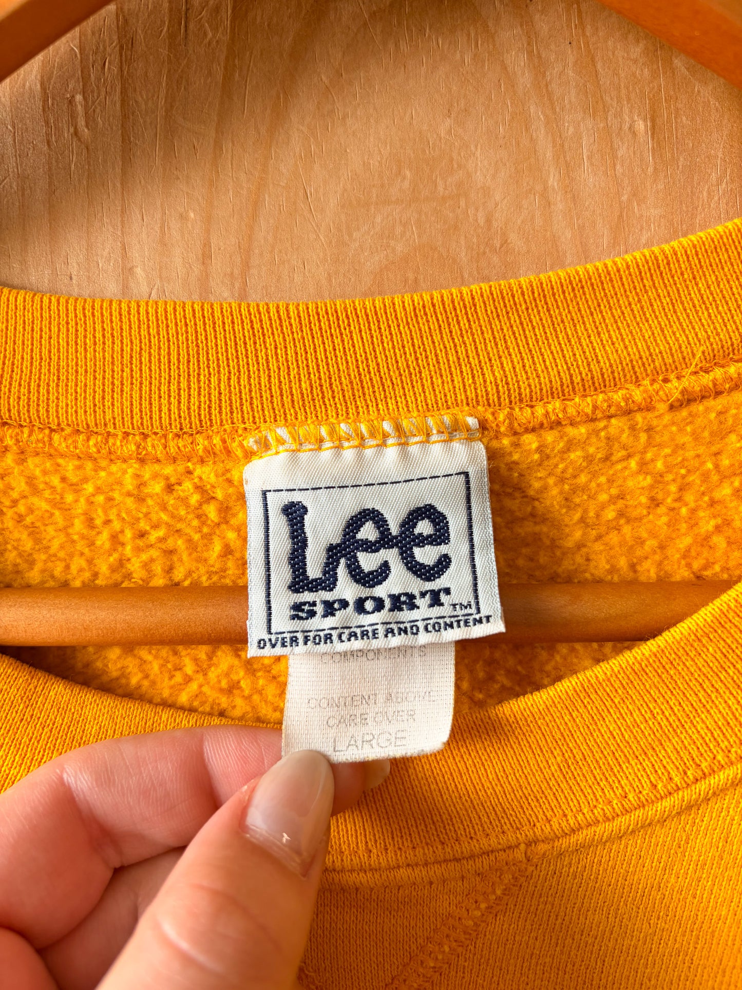 Vtg Lee Yellow Packers Crewneck : L