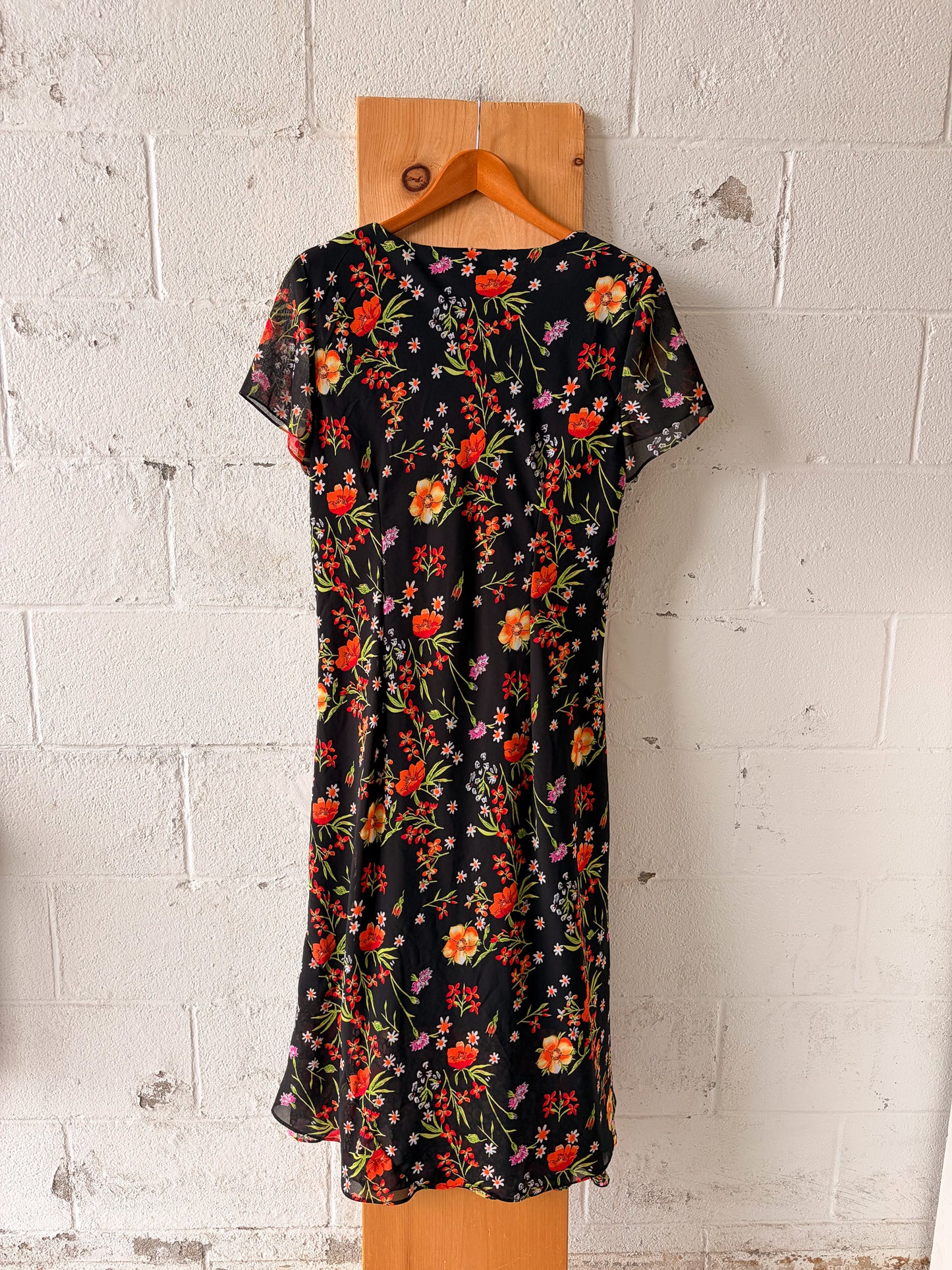 Vtg Floral Dress : L