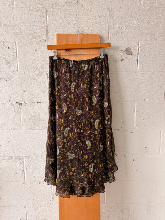 Brown Paisley Skirt : 14