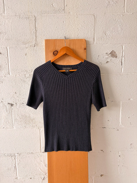 Navy Banana Republic Short Sleeve Sweater : M