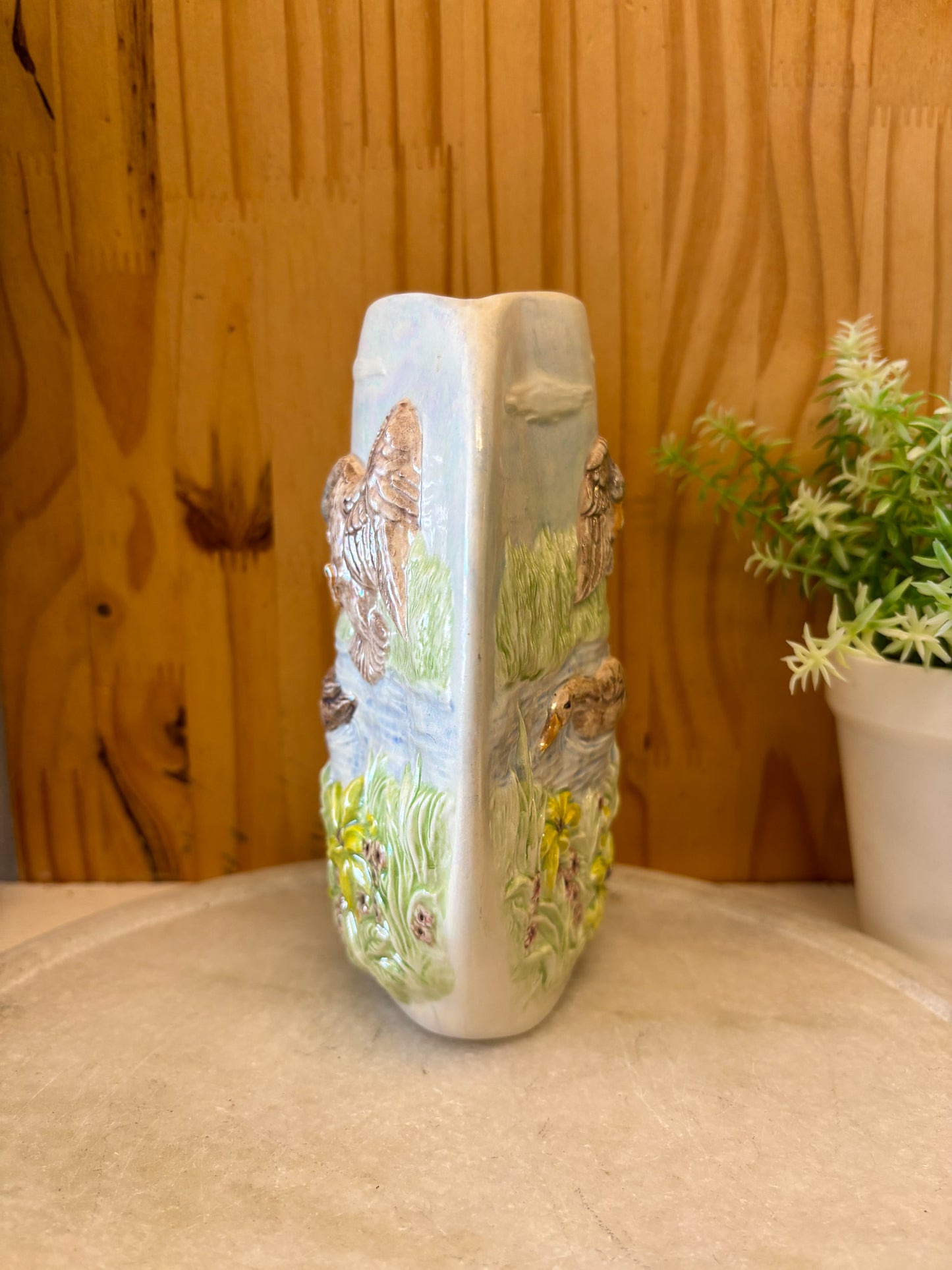 Vtg Duck Scene Vase (Local Pick Up Only)