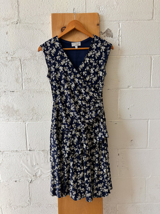 Floral Navy Dress : S