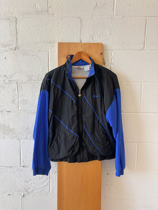 Vtg Black & Blue Reebok Windbreaker : S
