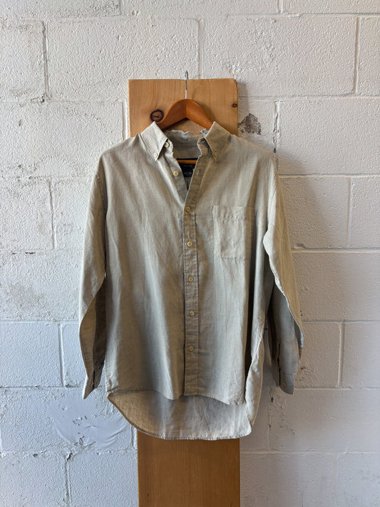 Eddie Bauer Linen Button Up: S